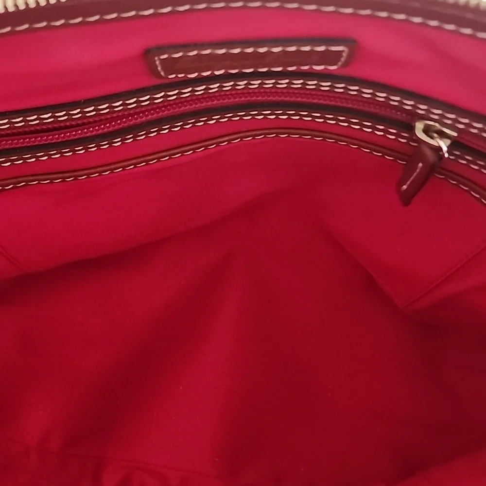 Dooney & Bourke Orange and Brown Satchel - Picture 5 of 7